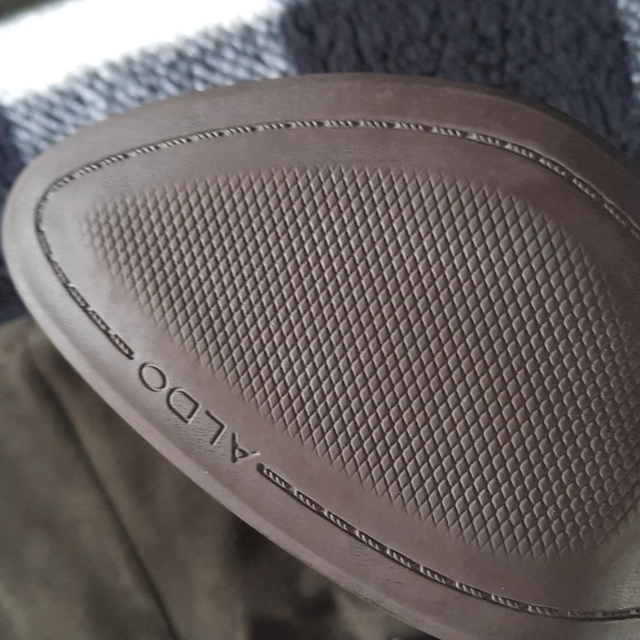 Aldo genuine suede over the knee boots new without tags size 8 khaki green - Picture 9 of 14